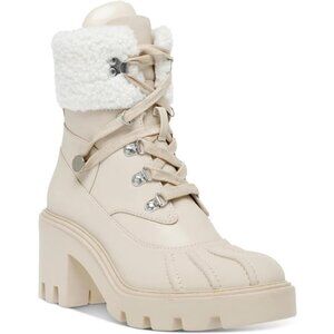 ✨ Steve Madden Snow Boots Women Cream Northern Hiking Ankle Style Comfort Boots